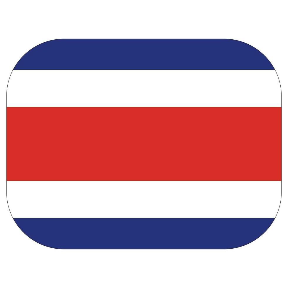 costa rica drapeau. drapeau de costa rica dans conception forme vecteur