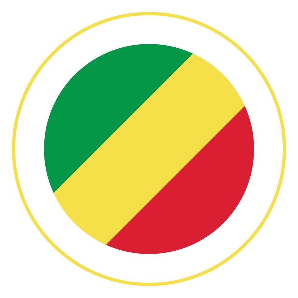 Congo drapeau. drapeau de Congo dans conception forme vecteur