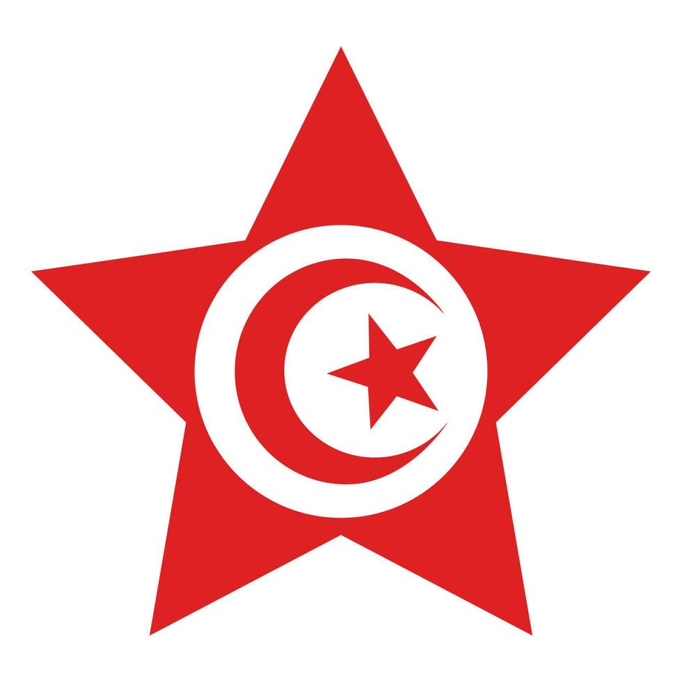 drapeau de Tunisie. Tunisie drapeau avec le conception forme vecteur