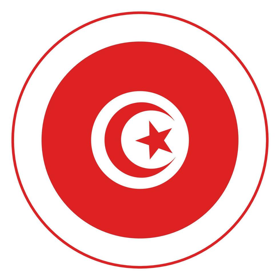 drapeau de Tunisie. Tunisie drapeau avec le conception forme vecteur