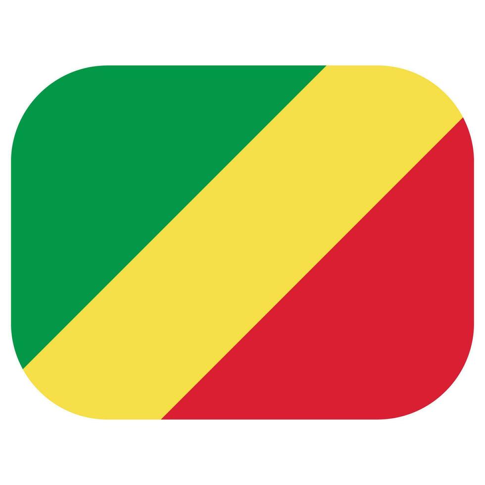 Congo drapeau. drapeau de Congo dans conception forme vecteur