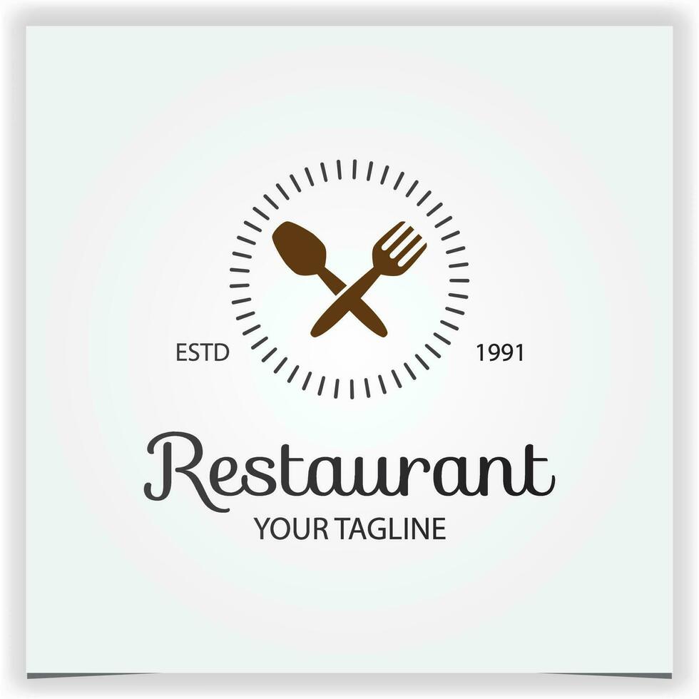 Facile restaurant logo prime élégant modèle vecteur eps dix