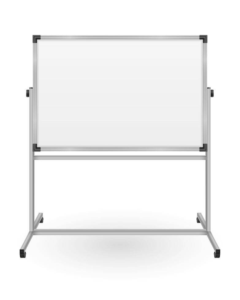 Marqueur magnétique de tableau blanc vide pour les présentations, formation et éducation, illustration vectorielle stock isolé sur fond blanc vecteur