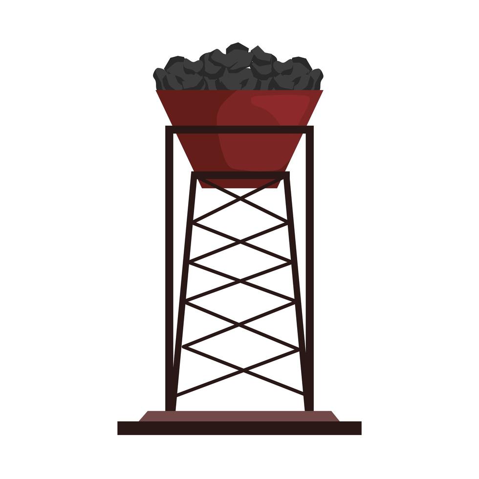 tour de mine de charbon vecteur