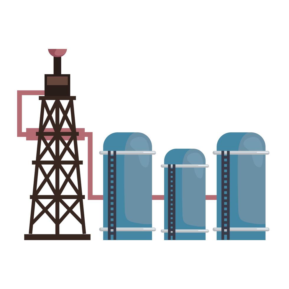 industrie pétrolière de raffinerie vecteur