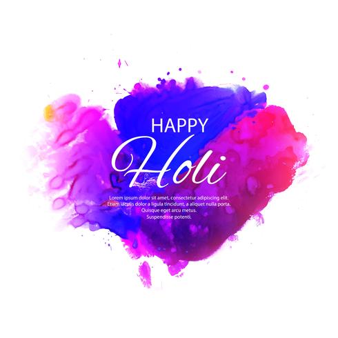 illustration de fond coloré de happy holi pour le festival de c vecteur