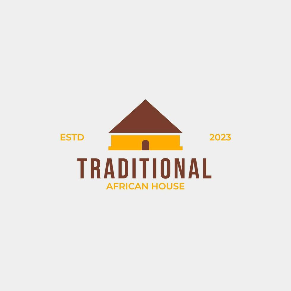 Créatif traditionnel africain maison logo conception concept illustration idée vecteur