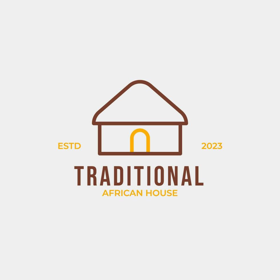 Créatif traditionnel africain maison logo conception concept illustration idée vecteur
