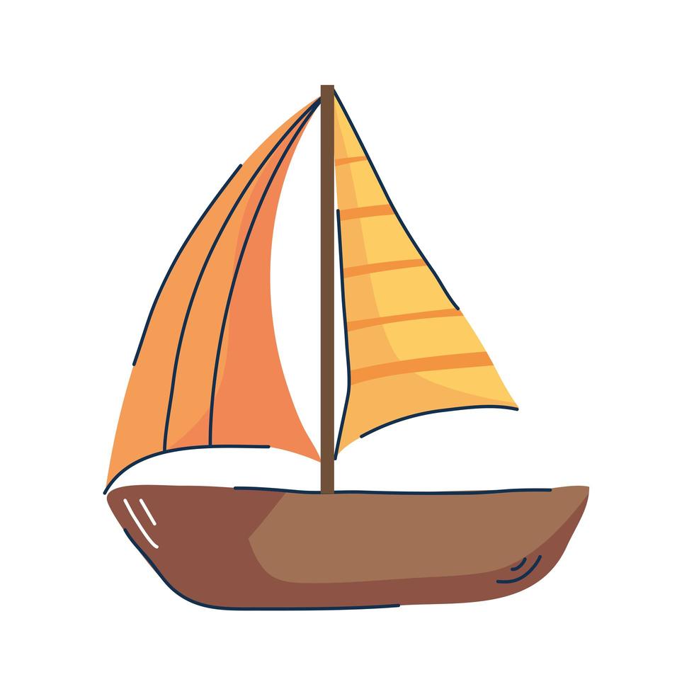 icône de bateau à voile vecteur