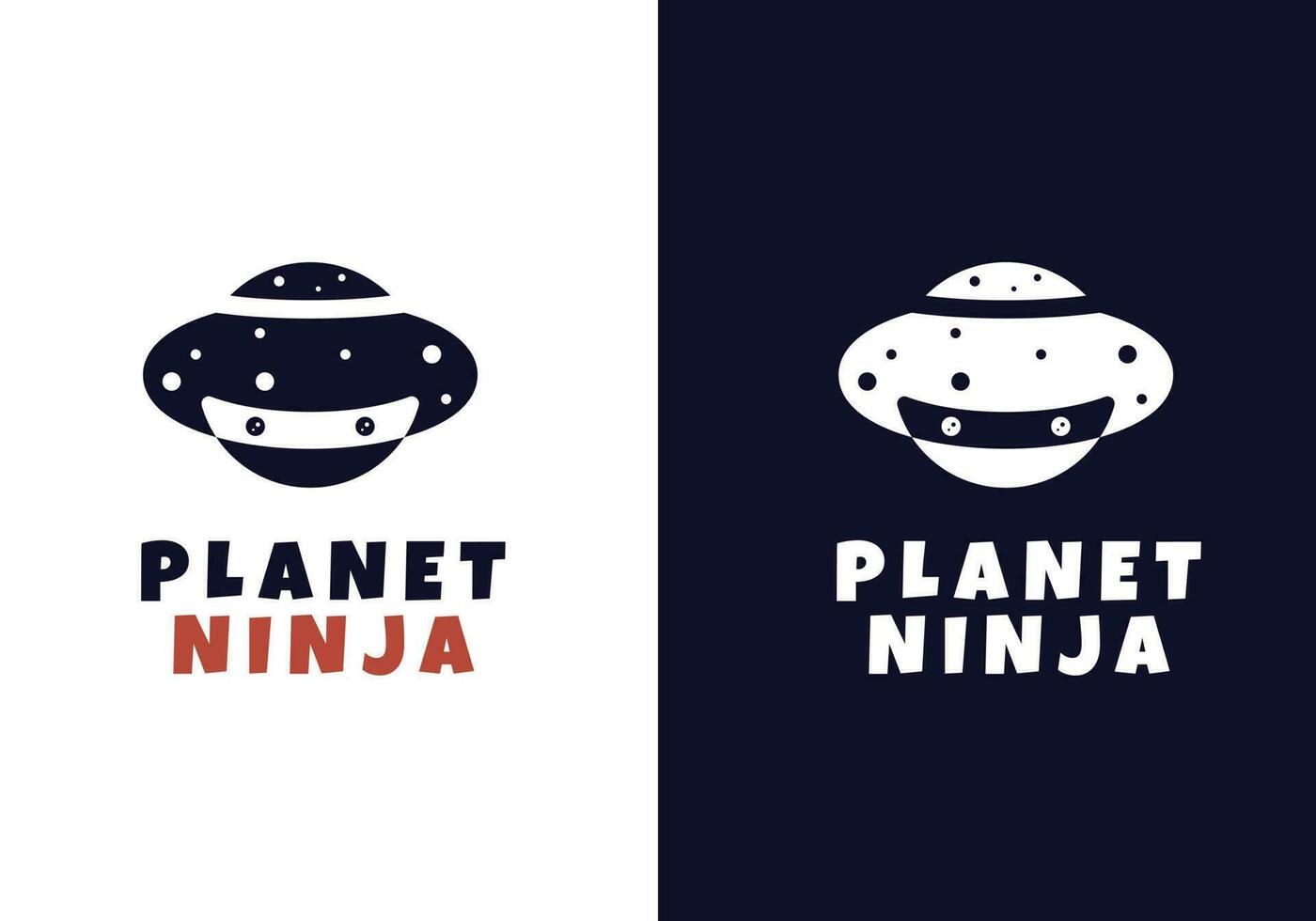 planète ninja logo vecteur