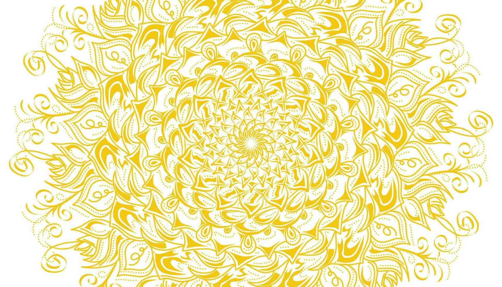 Jaune mandala motif décoration illustration vecteur