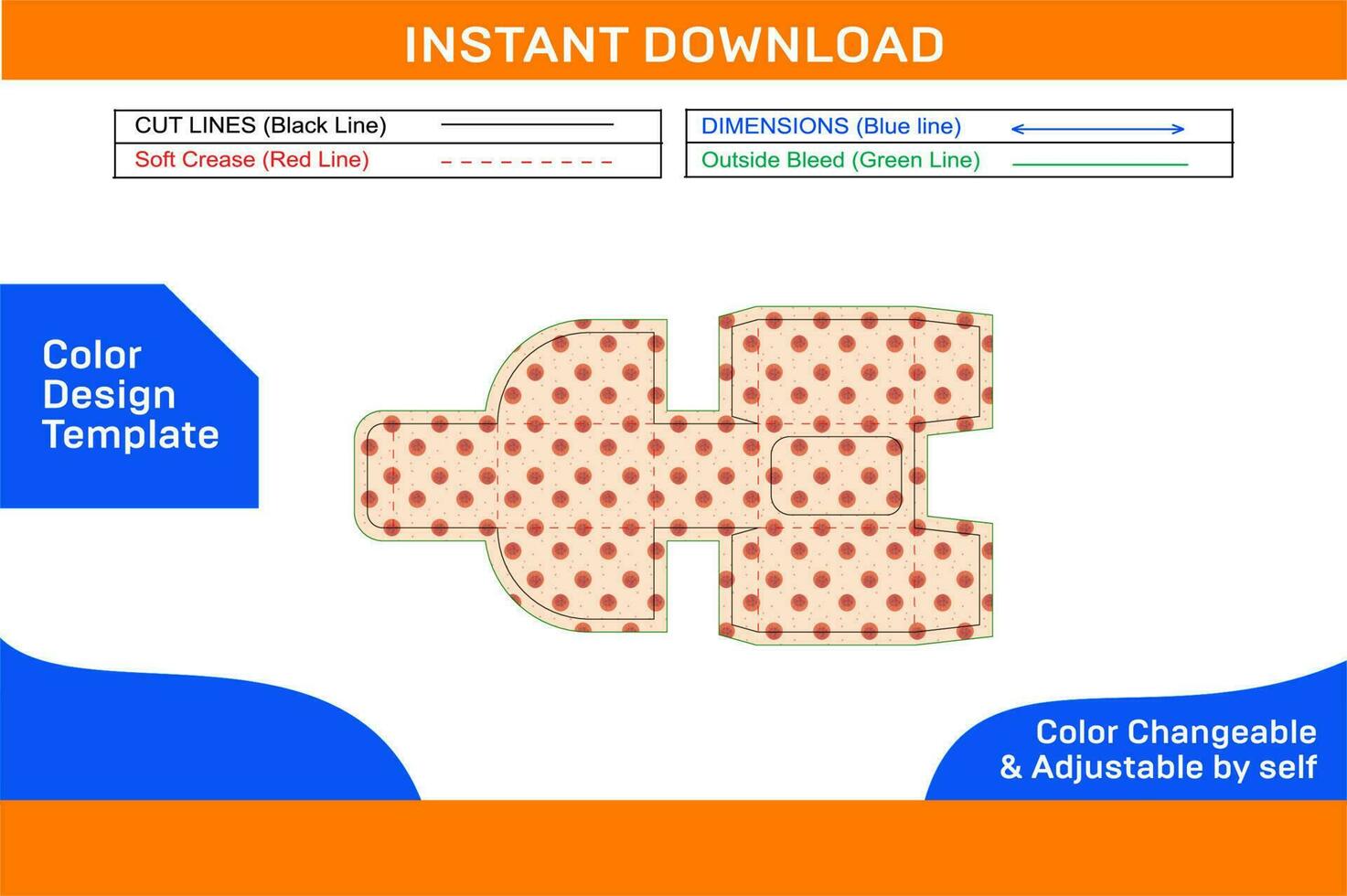 emballage papier afficher gâteau boîte modèle et 3d boîte conception vecteur fichier Couleur conception modèle