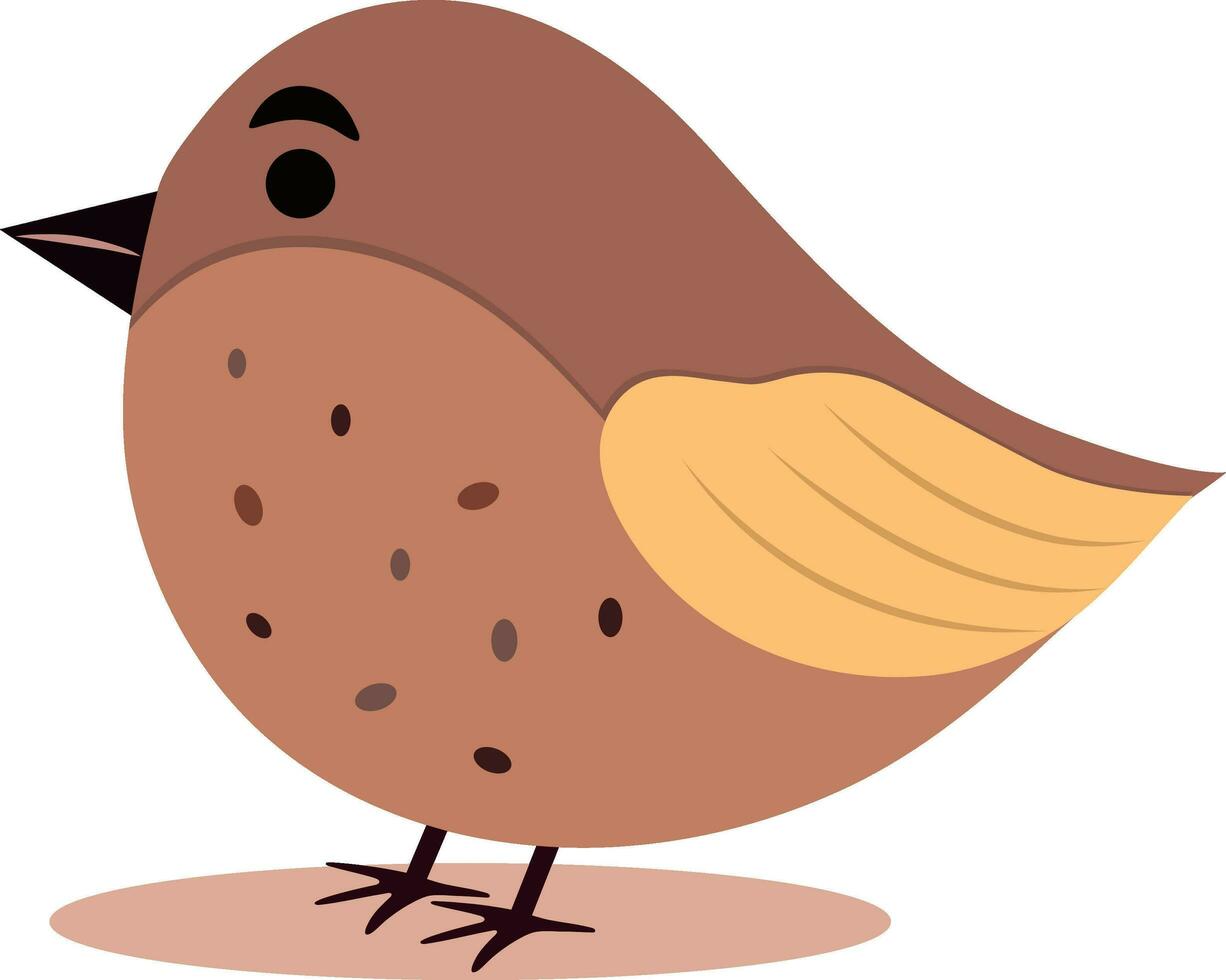 vecteur de mignonne oiseau dans marron couleur.