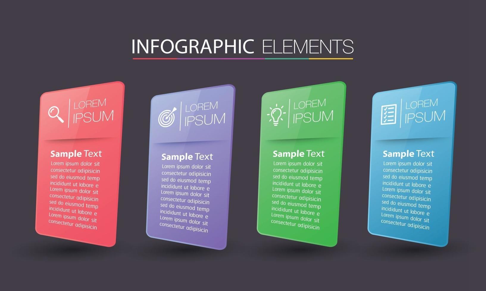 infographie de bannière de modèle de zone de texte moderne vecteur