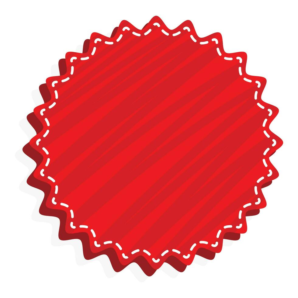 rouge vide rond étiquette ou badge élément sur blanc Contexte. vecteur