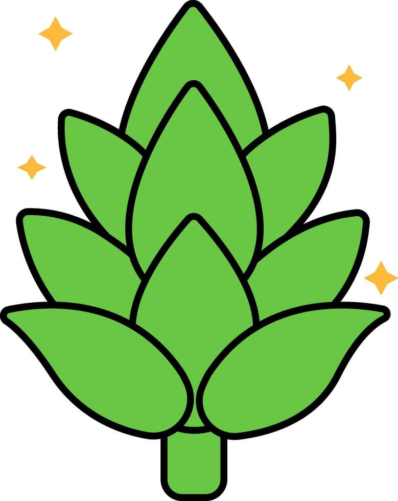 plat illustration de le houblon icône ou symbole. vecteur