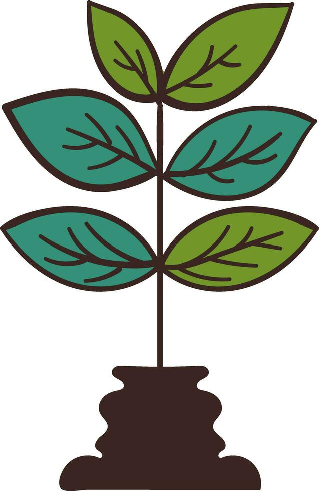 illustration de plante germer icône dans plat style. vecteur