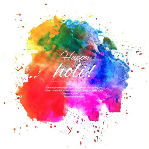 illustration de fond coloré Happy Holi abstrait vecteur