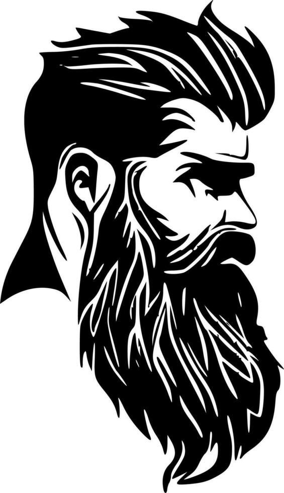 barbe - minimaliste et plat logo - vecteur illustration