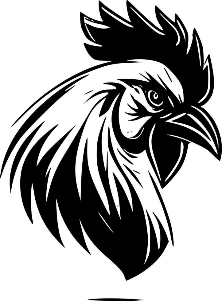 coq - minimaliste et plat logo - vecteur illustration