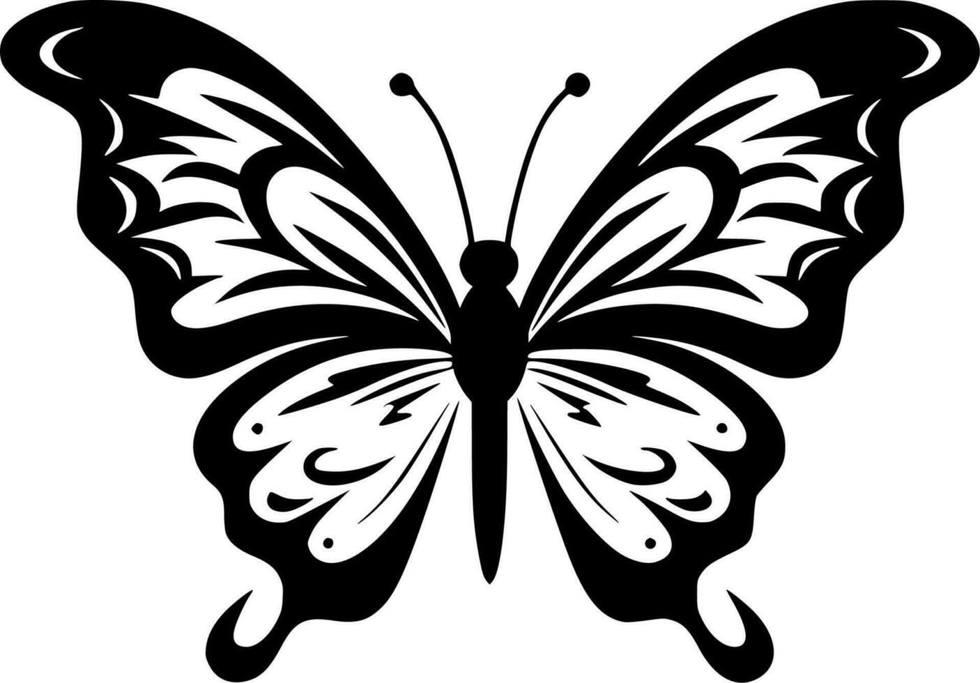 papillons, minimaliste et Facile silhouette - vecteur illustration