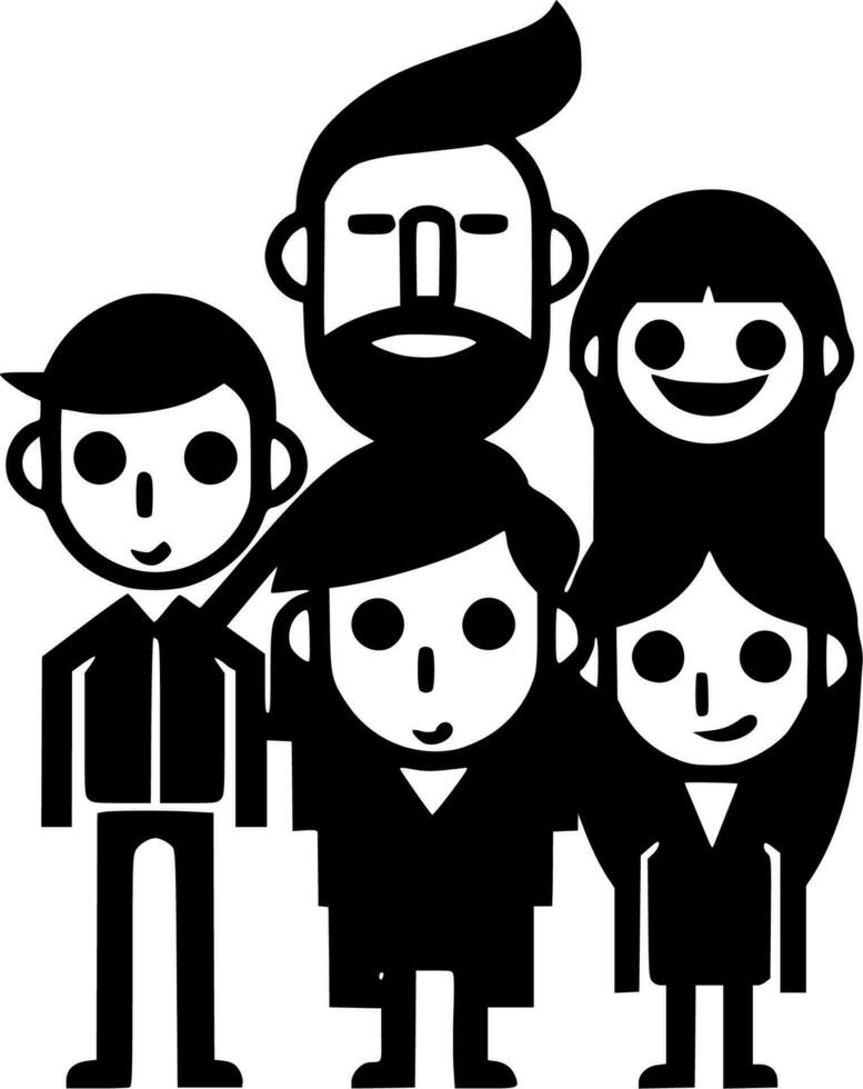 famille - minimaliste et plat logo - vecteur illustration