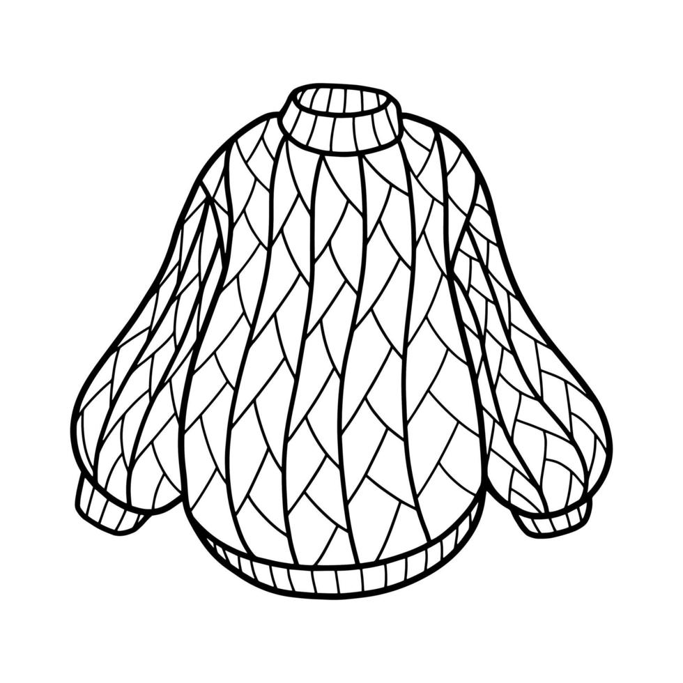 pull en tricot d'hiver. illustration vectorielle vecteur