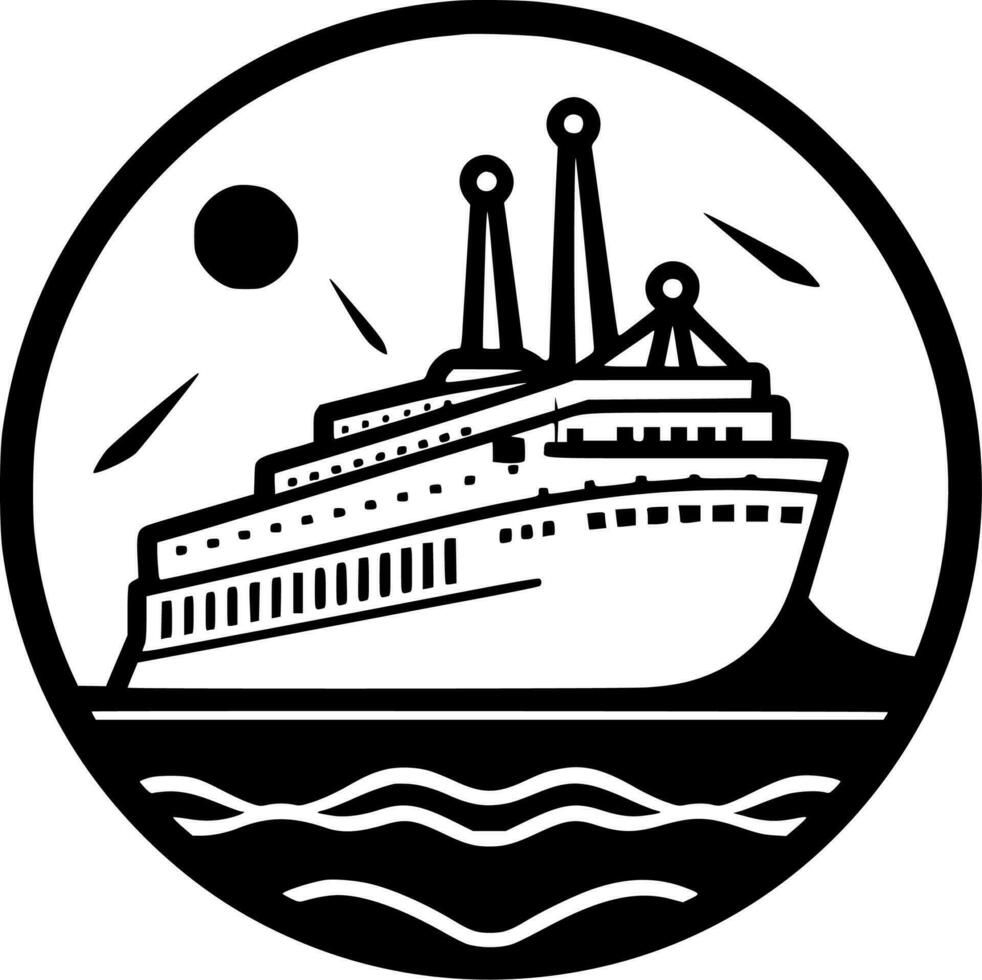 croisière - minimaliste et plat logo - vecteur illustration