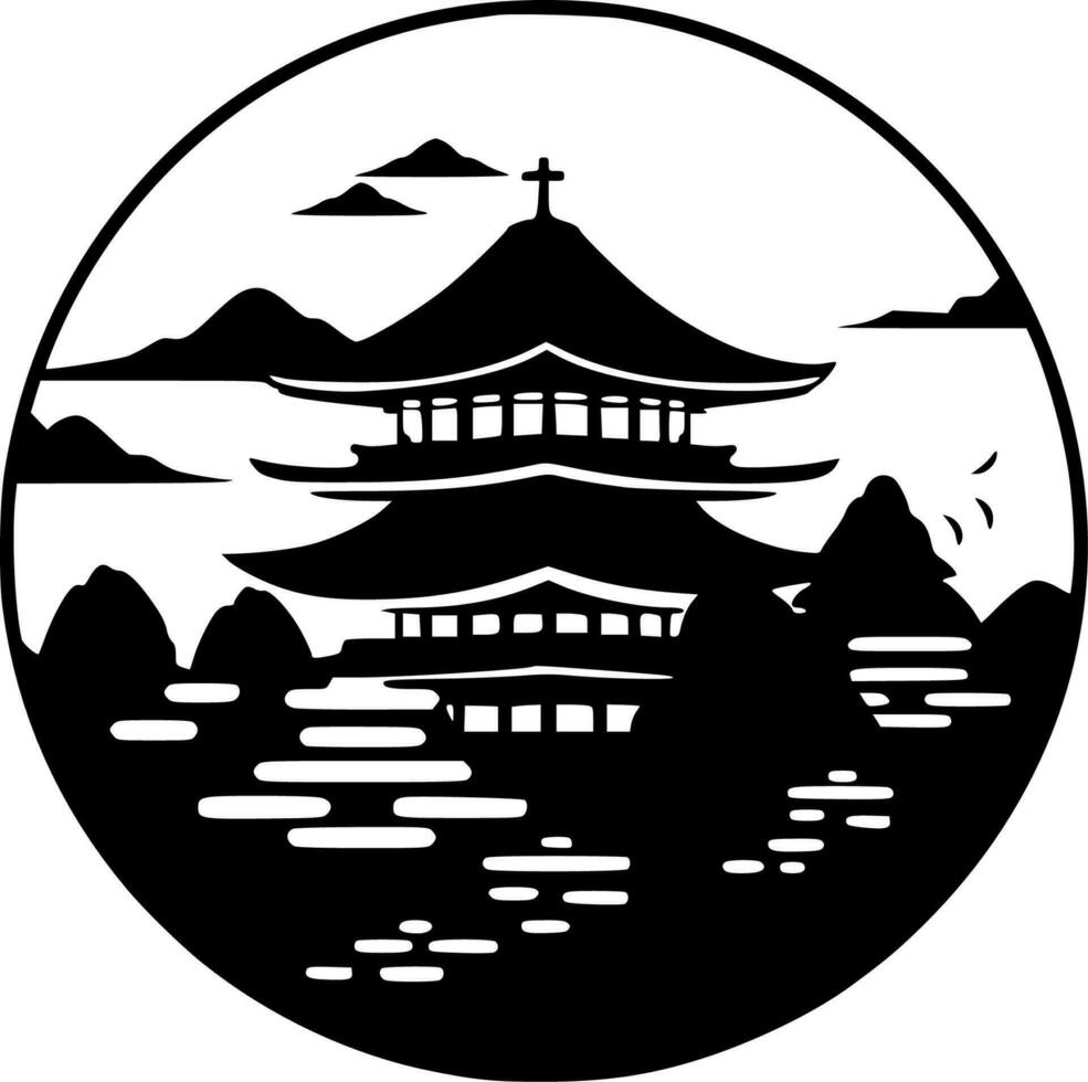 Japon, minimaliste et Facile silhouette - vecteur illustration