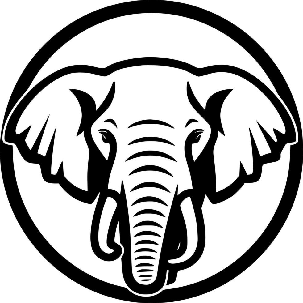 l'éléphant - minimaliste et plat logo - vecteur illustration