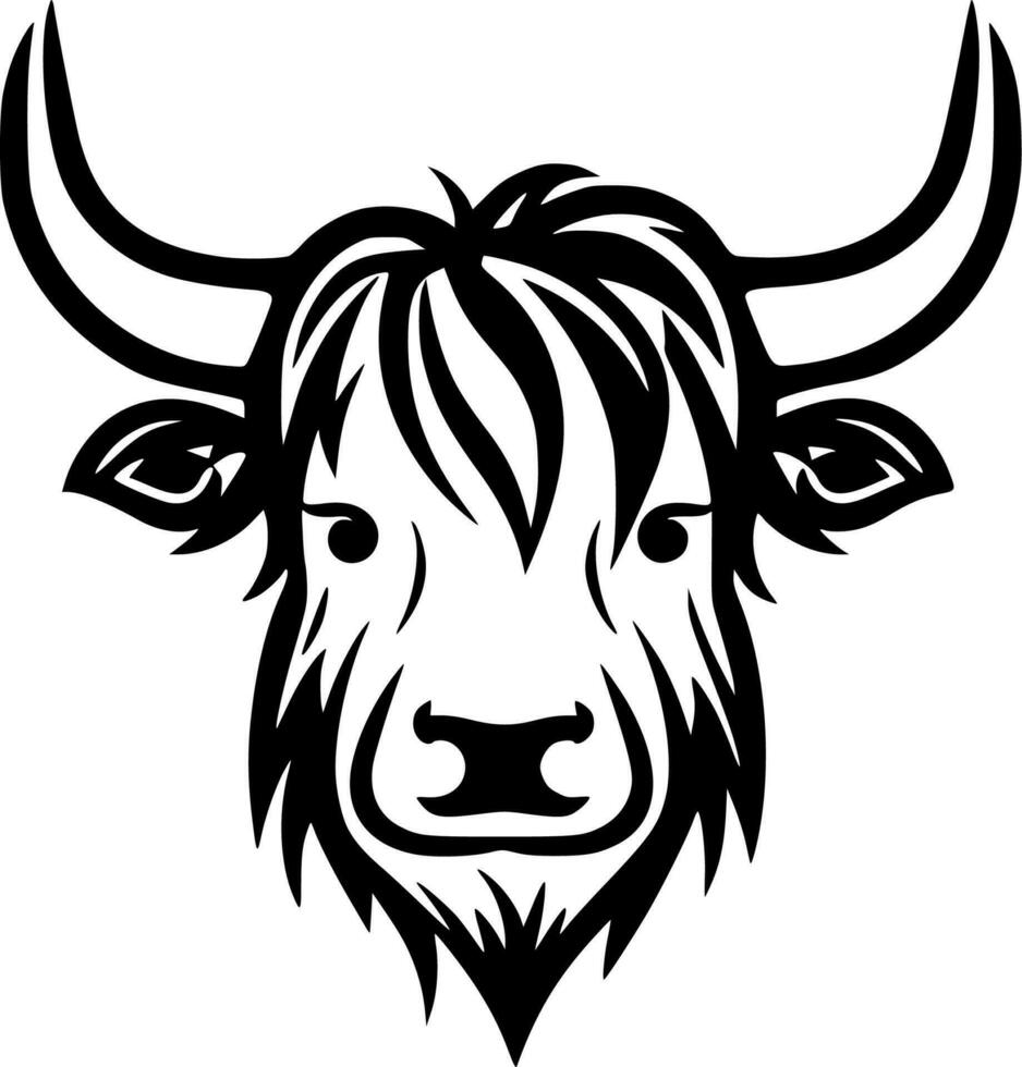 montagnes vache - minimaliste et plat logo - vecteur illustration