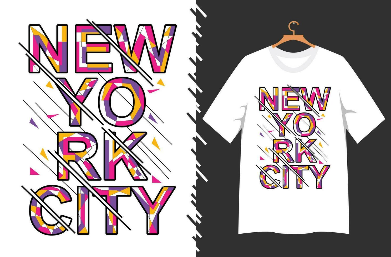 conception de t-shirt de la ville de new york vecteur