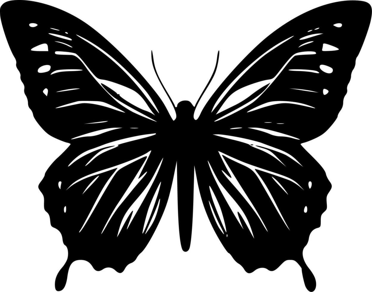 papillon, noir et blanc vecteur illustration