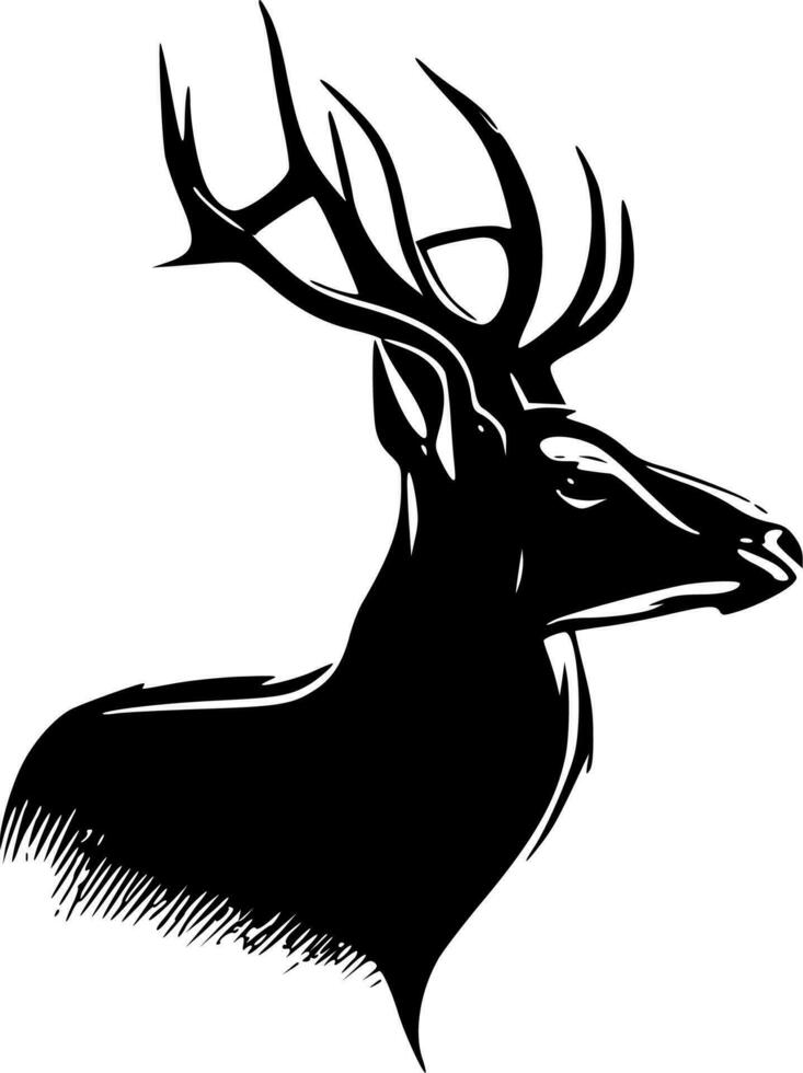 cerf, minimaliste et Facile silhouette - vecteur illustration