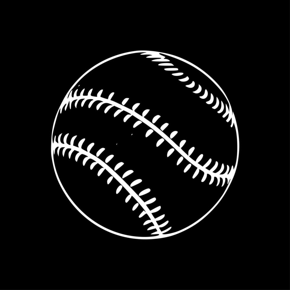 base-ball, noir et blanc vecteur illustration
