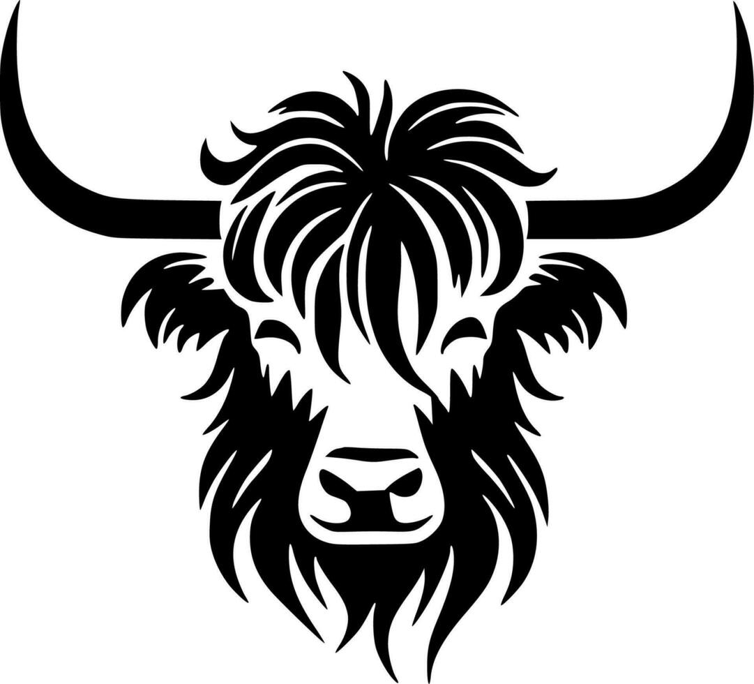 montagnes vache - minimaliste et plat logo - vecteur illustration