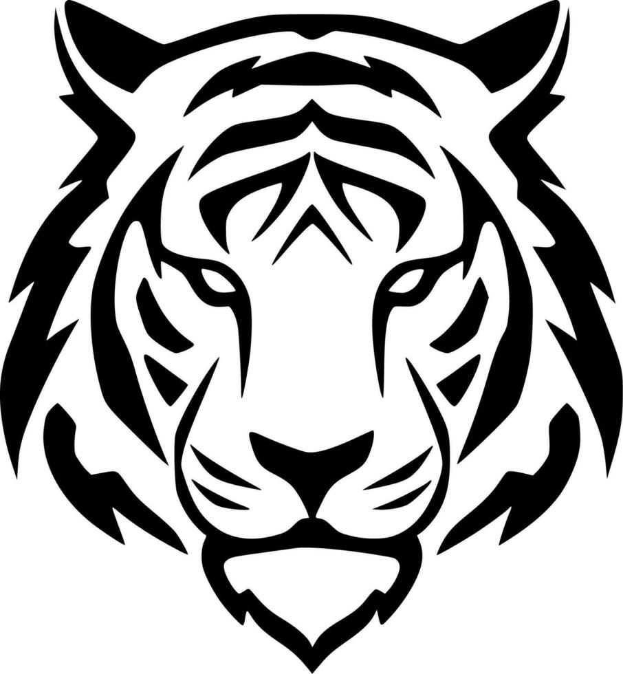 tigre - minimaliste et plat logo - vecteur illustration