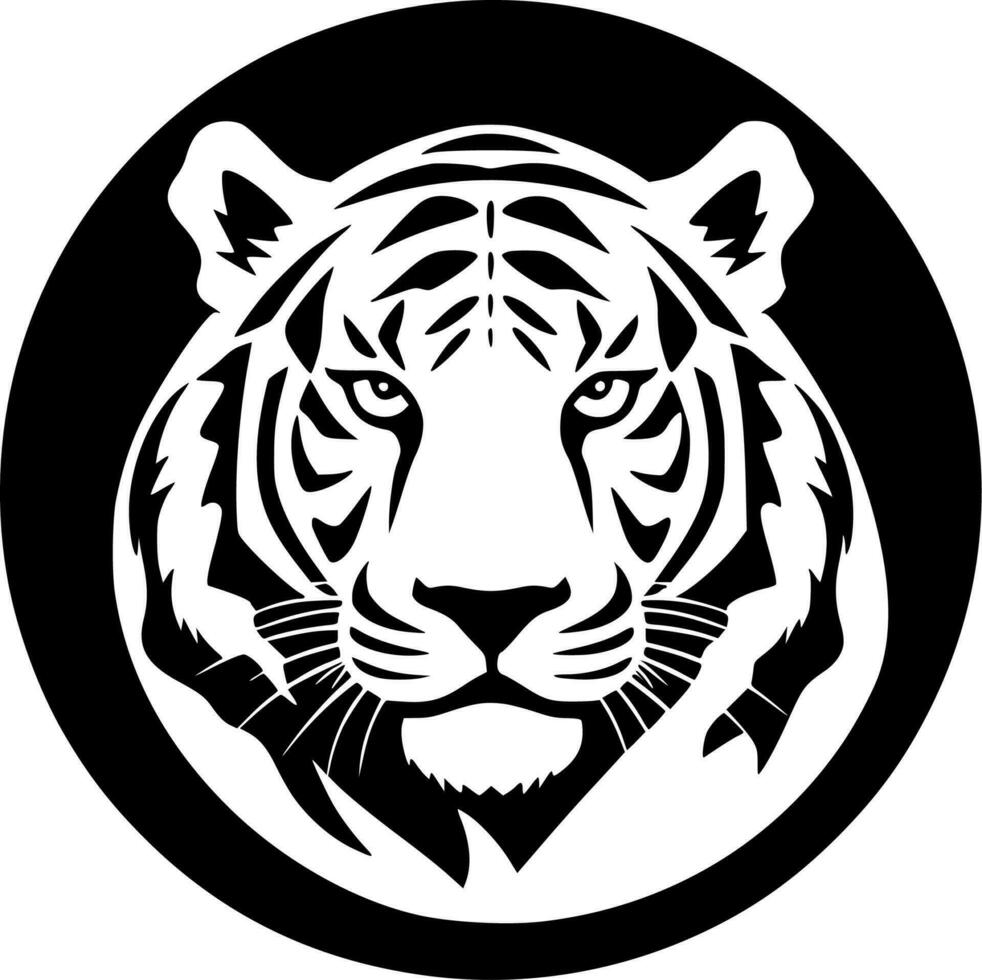 tigre, noir et blanc vecteur illustration