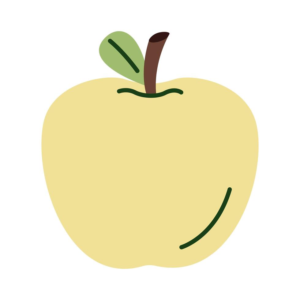 icône de style plat pomme fruits frais vecteur