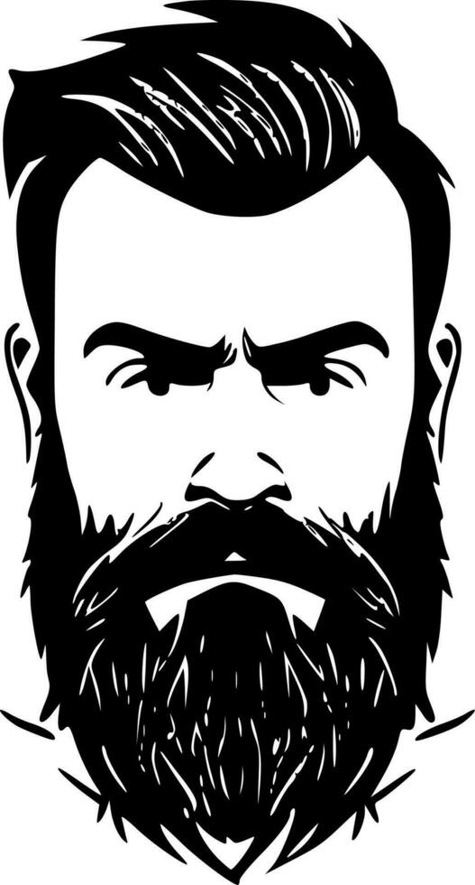 barbe, minimaliste et Facile silhouette - vecteur illustration