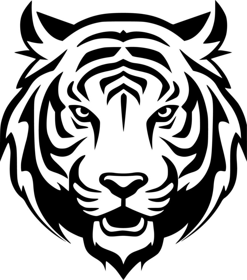 tigre - minimaliste et plat logo - vecteur illustration