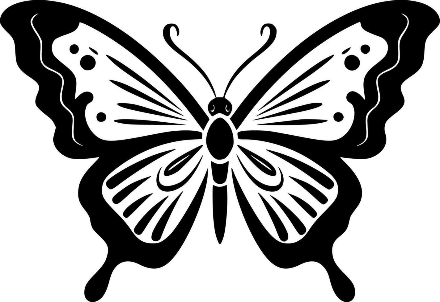 papillon, minimaliste et Facile silhouette - vecteur illustration