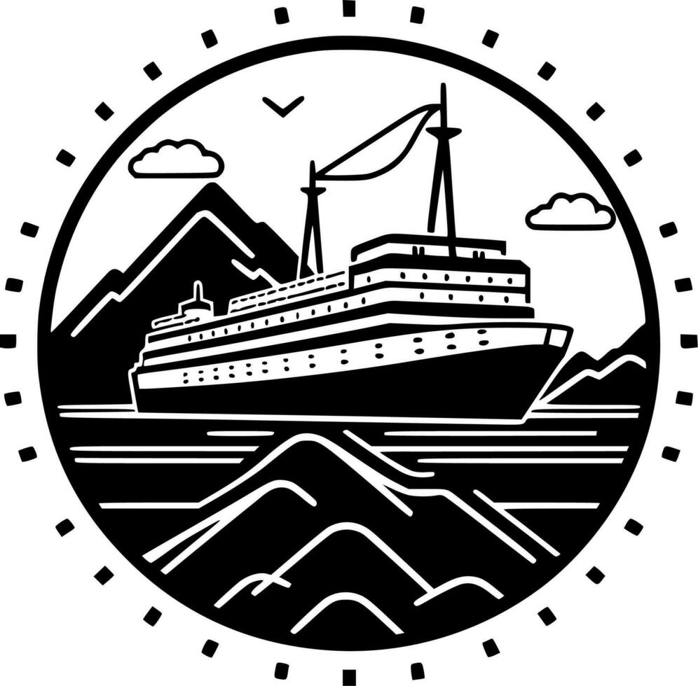 croisière - minimaliste et plat logo - vecteur illustration