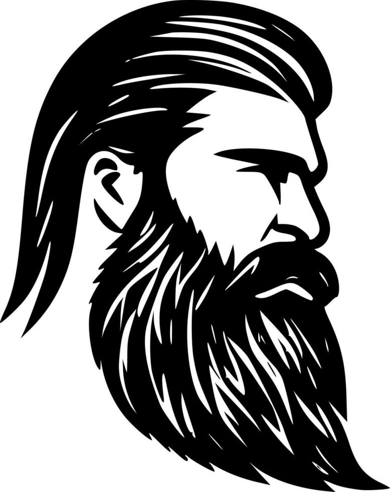 barbe - minimaliste et plat logo - vecteur illustration