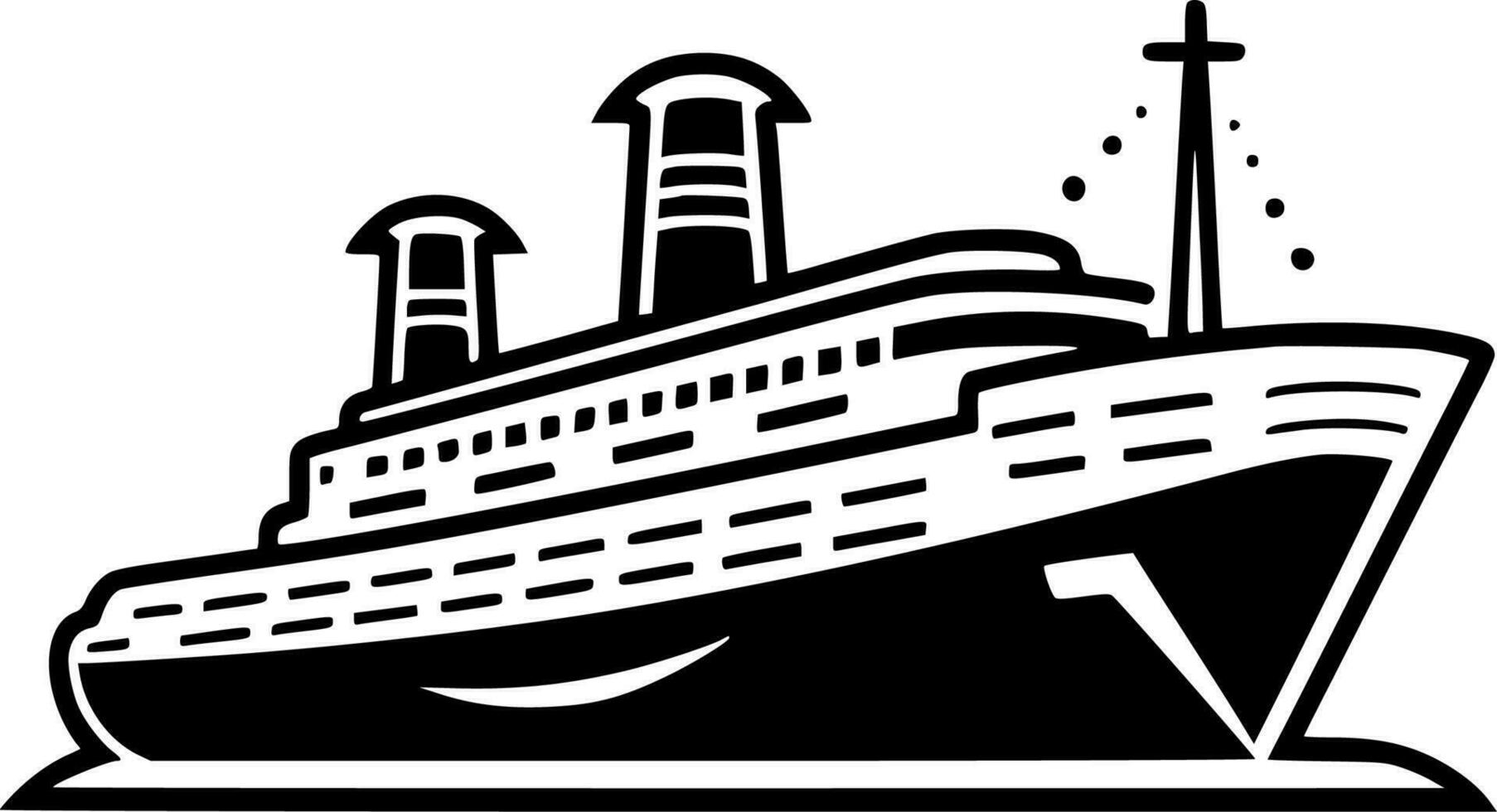 croisière, minimaliste et Facile silhouette - vecteur illustration