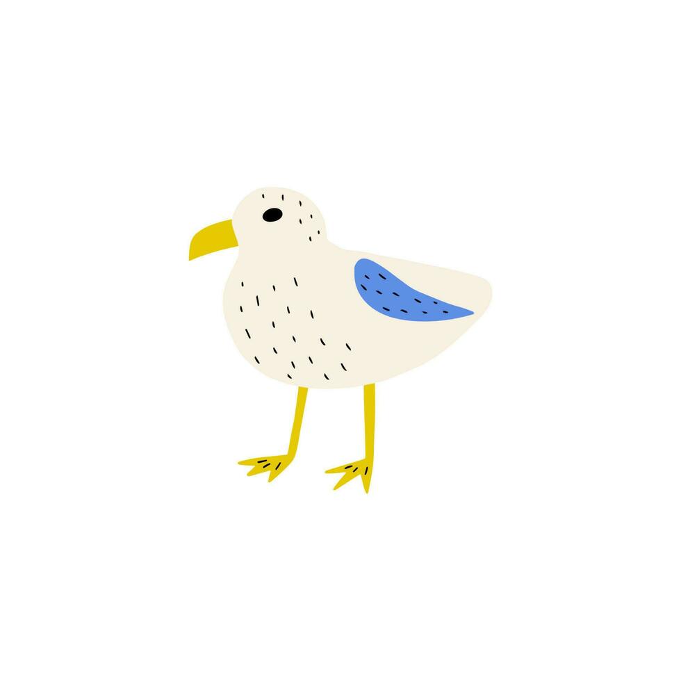 mouette. atlantique oiseau de mer. Marin animal vecteur illustration sur blanc Contexte.