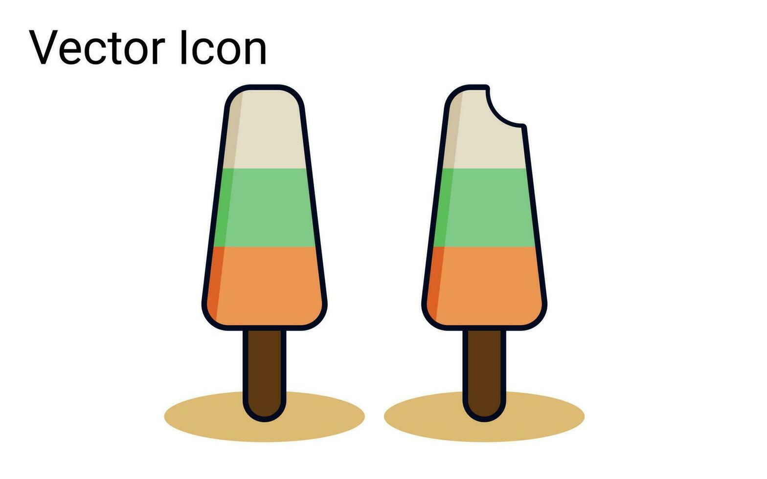 conception d'icône de crème glacée vecteur