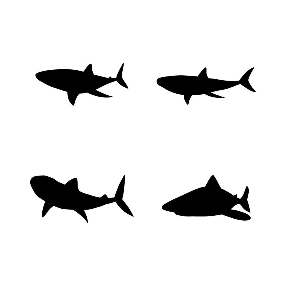 requin. mer animal. Marin animal dans scandinave style. vecteur