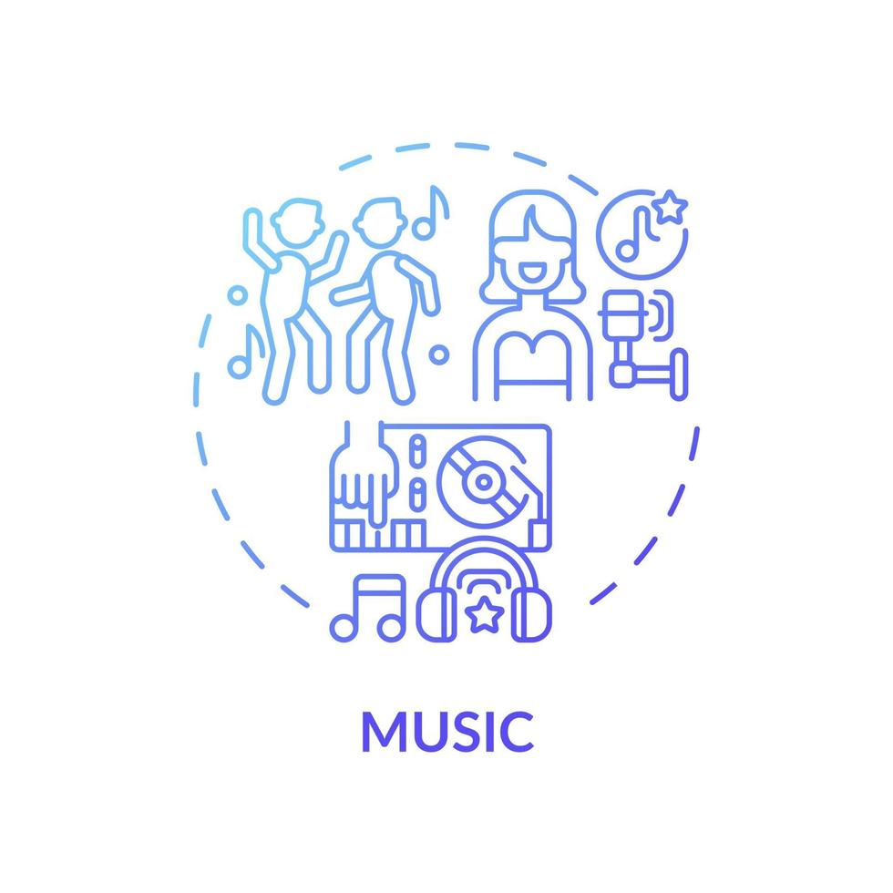 icône de concept de musique vecteur
