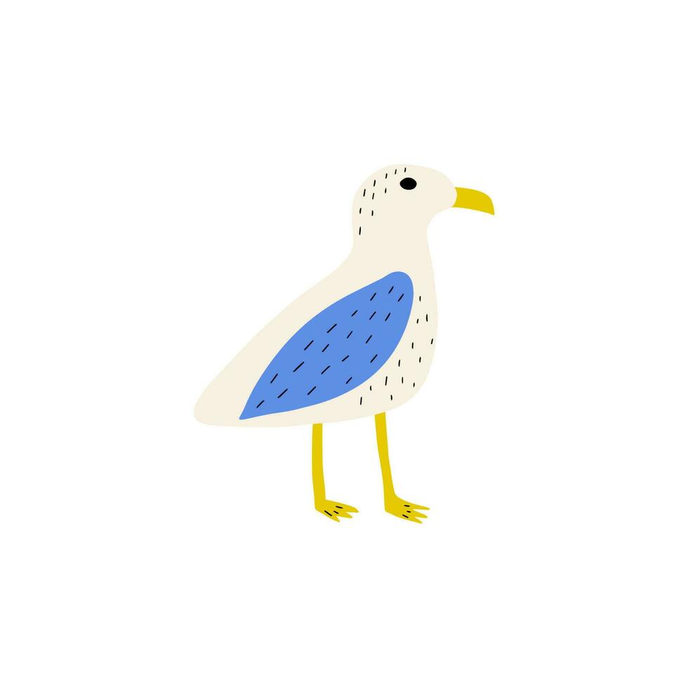 mouette. atlantique oiseau de mer. Marin animal vecteur illustration sur blanc Contexte.